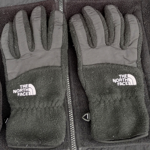 NORTH FACE Black Fleece Gloves Women’s large - Picture 1 of 3